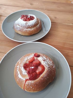 Strawberry snack at Zielona Micha in Poznan