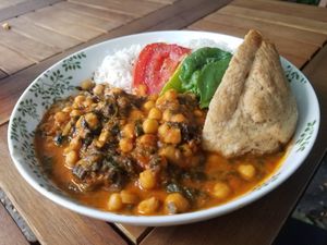 Chickpea Curry at Zielona Micha in Poznan