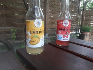 Kombucha drinks at Zielona Micha in Poznan