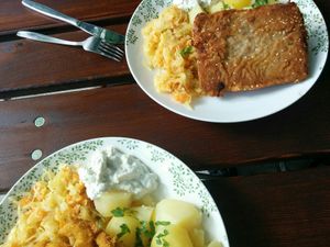 The tasty cauliflower and the amazing kotelet at Zielona Micha in Poznan
