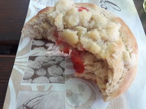 heavenly vegan pastry with strawberries at Zielona Micha in Poznan