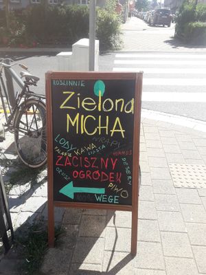Board outside 1 at Zielona Micha in Poznan