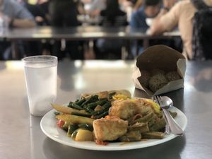 Lunch + onde onde  at Dharma Realm Guan Yin Sagely Monastery in Kuala Lumpur