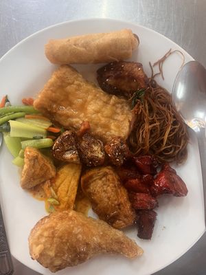 Selection of mock meats   at Dharma Realm Guan Yin Sagely Monastery in Kuala Lumpur