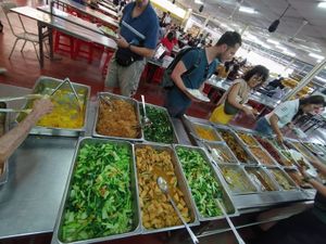 Just some of the massive buffet at Dharma Realm Guan Yin Sagely Monastery in Kuala Lumpur