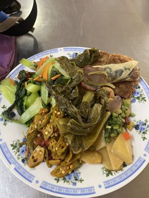 Buffet plate for 13RM!   at Dharma Realm Guan Yin Sagely Monastery in Kuala Lumpur