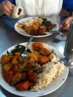 Dharma Realm Guan Yin Sagely Monastery buffet and steamed bun.  at Dharma Realm Guan Yin Sagely Monastery in Kuala Lumpur