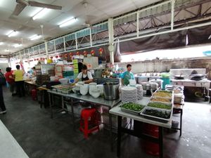 Canteen setting at Dharma Realm Guan Yin Sagely Monastery in Kuala Lumpur