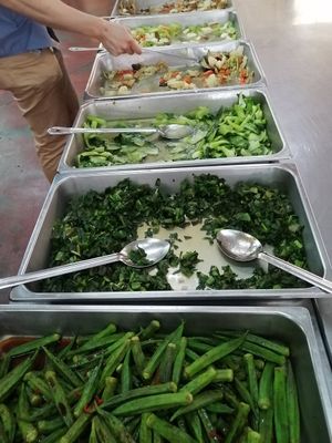 Lots of dishes to choose from.. at Dharma Realm Guan Yin Sagely Monastery in Kuala Lumpur