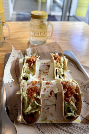 Vegan tacos at VACA in Aalborg