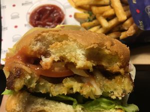 be sure to ask for extra dressing for a greecy vegan burger at WeDoBurgers in Aalborg