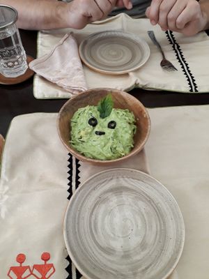 Zucchini spaghetti with pesto sauce at Prana Kitchen @ PRISIM Healing Institute in Mumbai