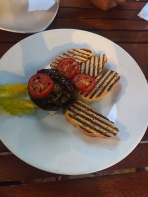 Vegetables with panini at The Guava Limb in San Ignacio