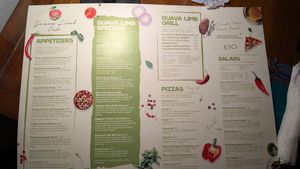 Full menu at The Guava Limb in San Ignacio