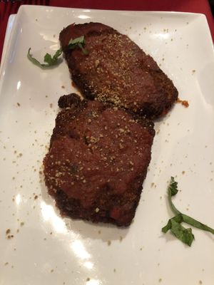 Seitan Parmesean  at Leona & 3 Brothers in Lynbrook