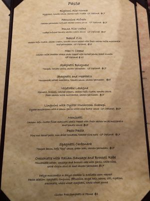 Vegan menu 2/3 at Leona & 3 Brothers in Lynbrook