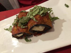 Eggplant rollatini at Leona & 3 Brothers in Lynbrook