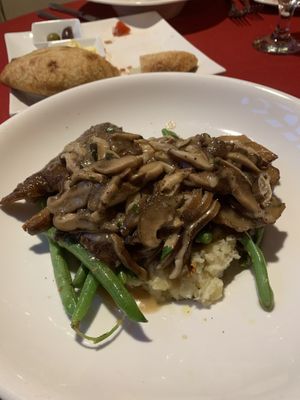 Vegan seitan Marsala  at Leona & 3 Brothers in Lynbrook