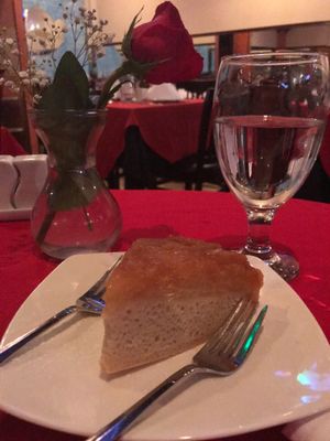 Housemade Apple cake at Leona & 3 Brothers in Lynbrook