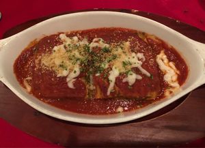 Veggie Lasagne, very good.  at Leona & 3 Brothers in Lynbrook