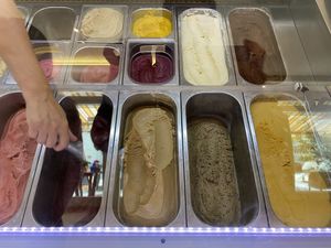 Ice cream selection  at The Sacred in Zurich