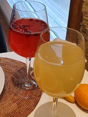 Home made and delicious kombuchas! at The Sacred in Zurich