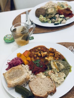 Buffet plates  at The Sacred in Zurich