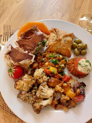 My choices from the buffet at The Sacred in Zurich