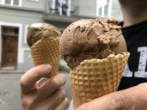 Gianduja and Coffee Gelato at The Sacred in Zurich