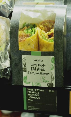 vegan wrap at Caffe Nero in Cirencester