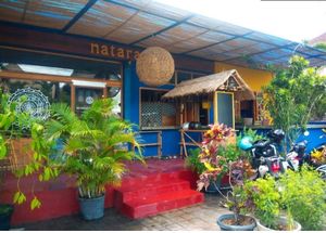 What surrounds you will bring the vibes to your feelings. In Vedic Kitchen, we adorn the atmosphere with the natural scene and the touch of blue to induce calm, convey peace and se at Vedic Kitchen  in Kerobokan Kelod