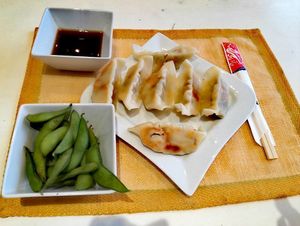 Gyoza Dumplings at Kaya Vegan Foods in Surbiton