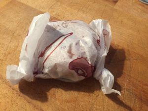 take away doughnut  at Santa Clara Bakery  in Barcelona