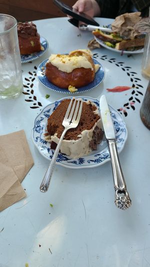 deserts cake and doughnut at The Harbinger Cafe & Bakery in Charleston
