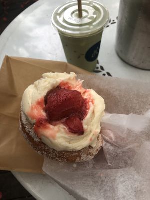 Couldn’t get the pic in before bites haha at The Harbinger Cafe & Bakery in Charleston