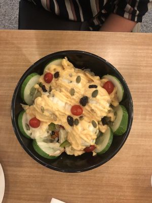 Little bit to much dressing... at LN Fortunate Coffee - Cemara Asri in Medan