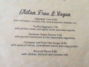 Vegan Menu at Carpe Diem in Zakynthos
