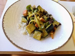 Vegetable curry at Carpe Diem in Zakynthos