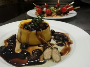 FAVA BEAS WITH CARAMELISED ONIONS at Peppermint Fresh Kitchen in Zakynthos