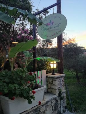 Entrance at Peppermint Fresh Kitchen in Zakynthos