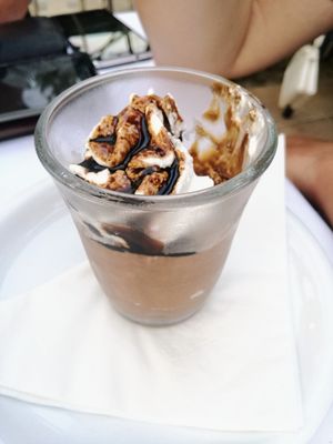 Vegetarian chocolate mousse at Peppermint Fresh Kitchen in Zakynthos