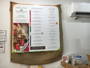 Menu on wall at Fresh From Hell in New York City