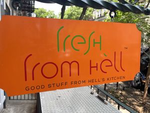 Signage  at Fresh From Hell in New York City