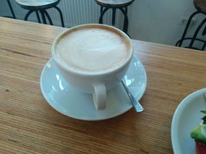 Soy milk capuccino at My Deli Love  in Berlin