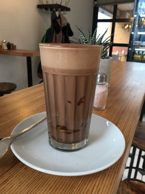 vegan salty peanut latte  at My Deli Love  in Berlin