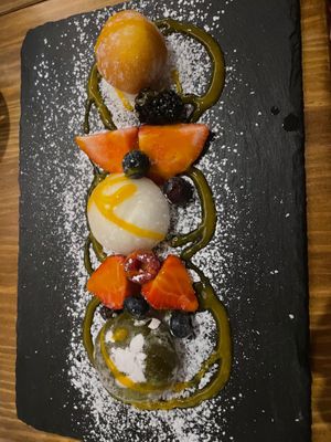 Vegan Sorbet Mochi! at Mama's Picanteria in Sitges