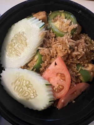 Spicy Basil Thai Fried Rice Vegan  at Thai Mii Up Cuisine in Irondequoit