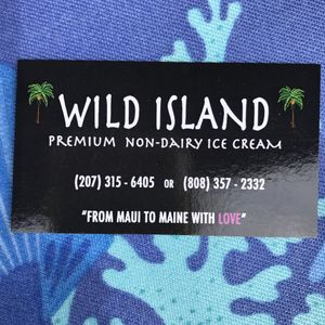card at Wild Island Non-Dairy Ice Cream in Boothbay