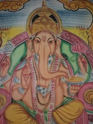 Manta Ganesh at Mar y Hojas Cocina Vegana in Cartagena