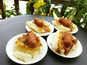 breakfast - tipical snack at Mar y Hojas Cocina Vegana in Cartagena